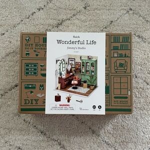 New Rolife Jimmy’s Studio DGM07 Home Office DIY Miniature Dollhouse Kit